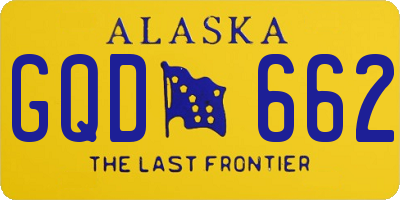 AK license plate GQD662