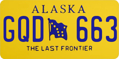 AK license plate GQD663