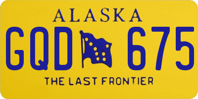 AK license plate GQD675