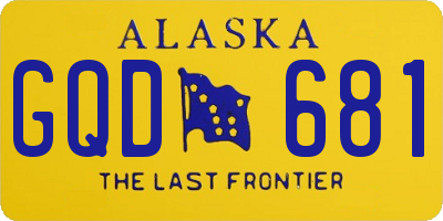 AK license plate GQD681