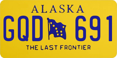 AK license plate GQD691