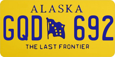 AK license plate GQD692
