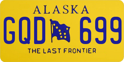 AK license plate GQD699