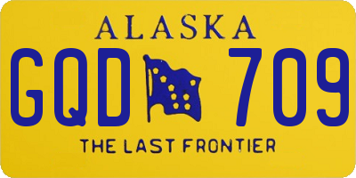 AK license plate GQD709