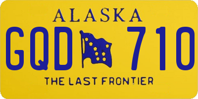 AK license plate GQD710