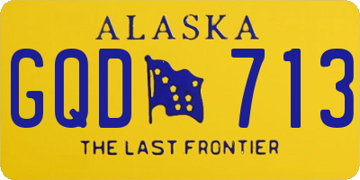 AK license plate GQD713