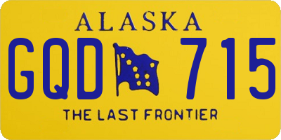 AK license plate GQD715