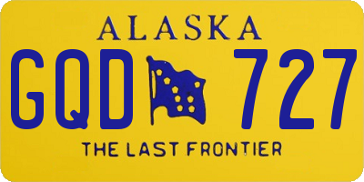 AK license plate GQD727