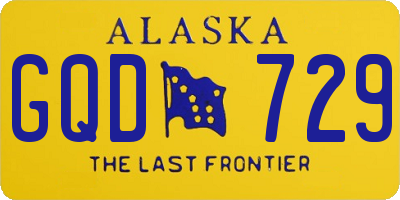AK license plate GQD729