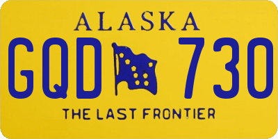 AK license plate GQD730