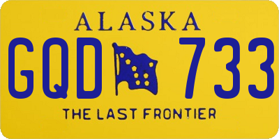AK license plate GQD733