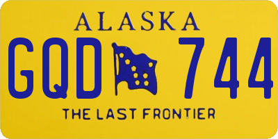 AK license plate GQD744