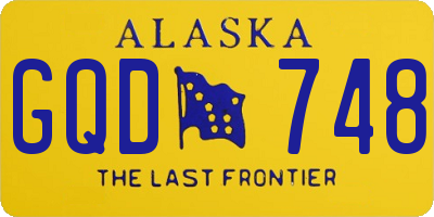 AK license plate GQD748