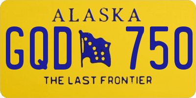 AK license plate GQD750
