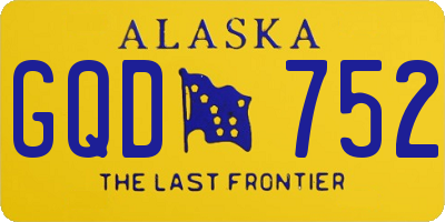 AK license plate GQD752