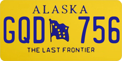 AK license plate GQD756