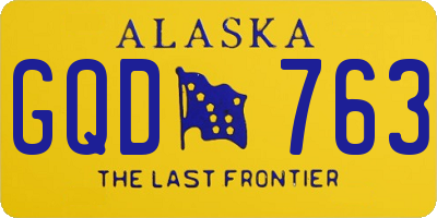 AK license plate GQD763