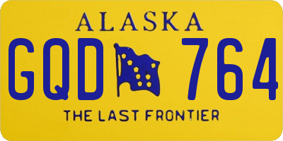 AK license plate GQD764
