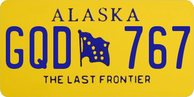 AK license plate GQD767