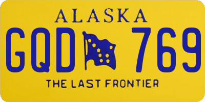 AK license plate GQD769