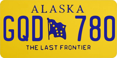 AK license plate GQD780