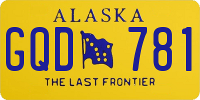 AK license plate GQD781