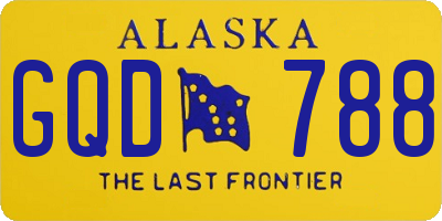 AK license plate GQD788