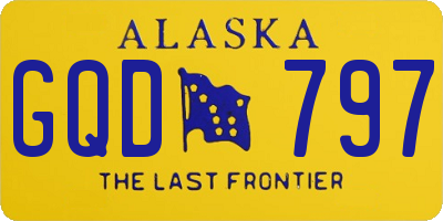 AK license plate GQD797