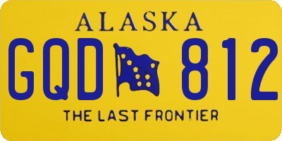 AK license plate GQD812
