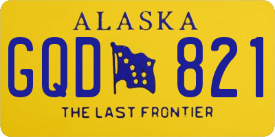 AK license plate GQD821