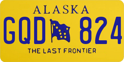 AK license plate GQD824
