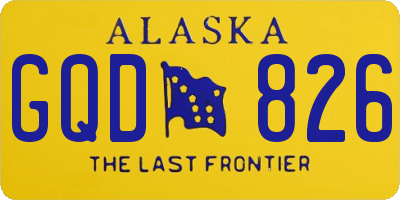 AK license plate GQD826