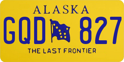 AK license plate GQD827