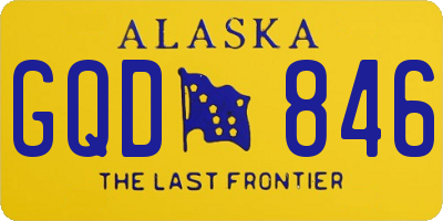 AK license plate GQD846