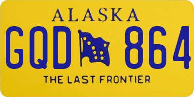 AK license plate GQD864