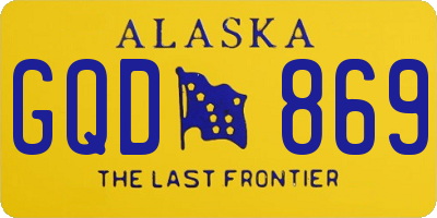 AK license plate GQD869