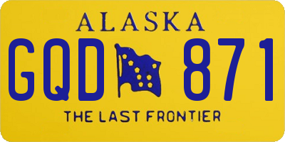 AK license plate GQD871