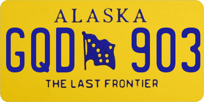 AK license plate GQD903