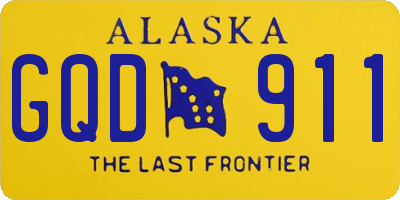 AK license plate GQD911