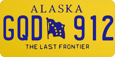 AK license plate GQD912