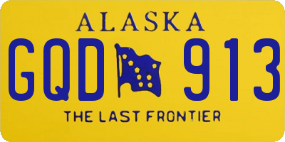 AK license plate GQD913