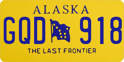 AK license plate GQD918