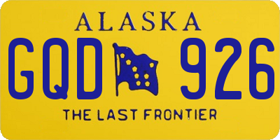 AK license plate GQD926
