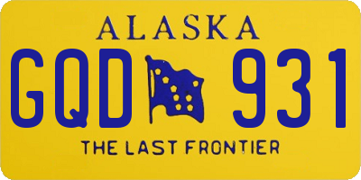 AK license plate GQD931