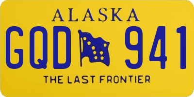 AK license plate GQD941