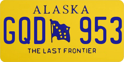 AK license plate GQD953