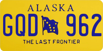 AK license plate GQD962