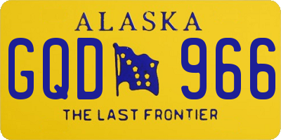 AK license plate GQD966