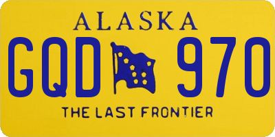 AK license plate GQD970
