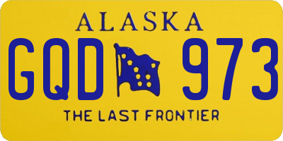 AK license plate GQD973